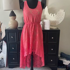 Hi-Low Pink Skull Dress